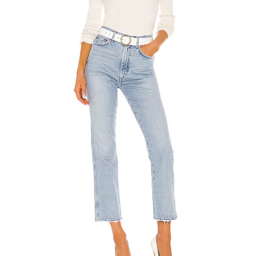 Agolde Pinch Waist High Rise Kick in Riptide